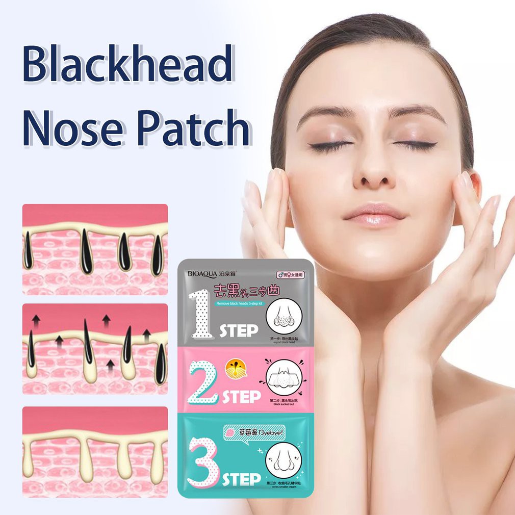 Lột Mụn Đầu Đen, Lột Mụn Mũi 3 Bước Bioaqua | BigBuy360 - bigbuy360.vn