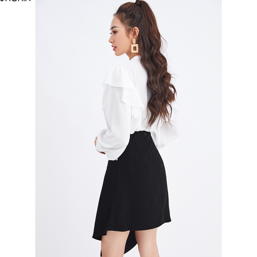 Chân váy dáng A 92WEAR xẻ vạt dập ly JAA0747 | BigBuy360 - bigbuy360.vn