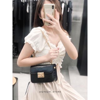 túi vân rắn khoá vàng lì