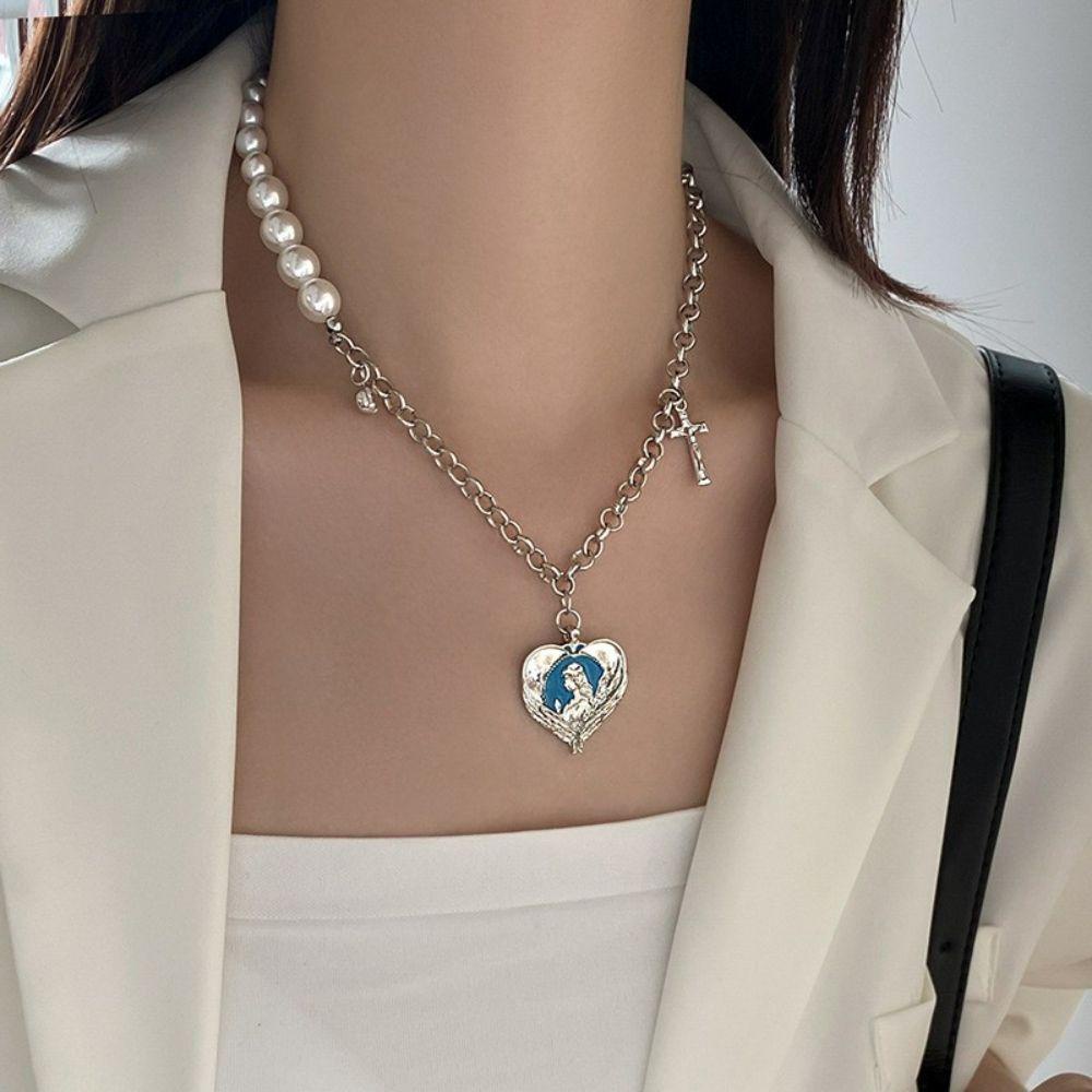 Vòng cổ Choker Mặt Trái Tim Phong Cách Hàn Quốc Thời Trang Cho Nữ