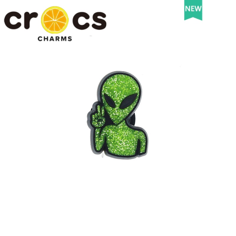 Phụ Kiện Khóa Giày crocs jibbitz Hình Hoa Và Người Ngoài Hành Tinh DIY