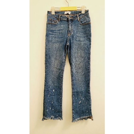 Quần jean MNG vẩy sơn xuất xịn size 8 new 98%