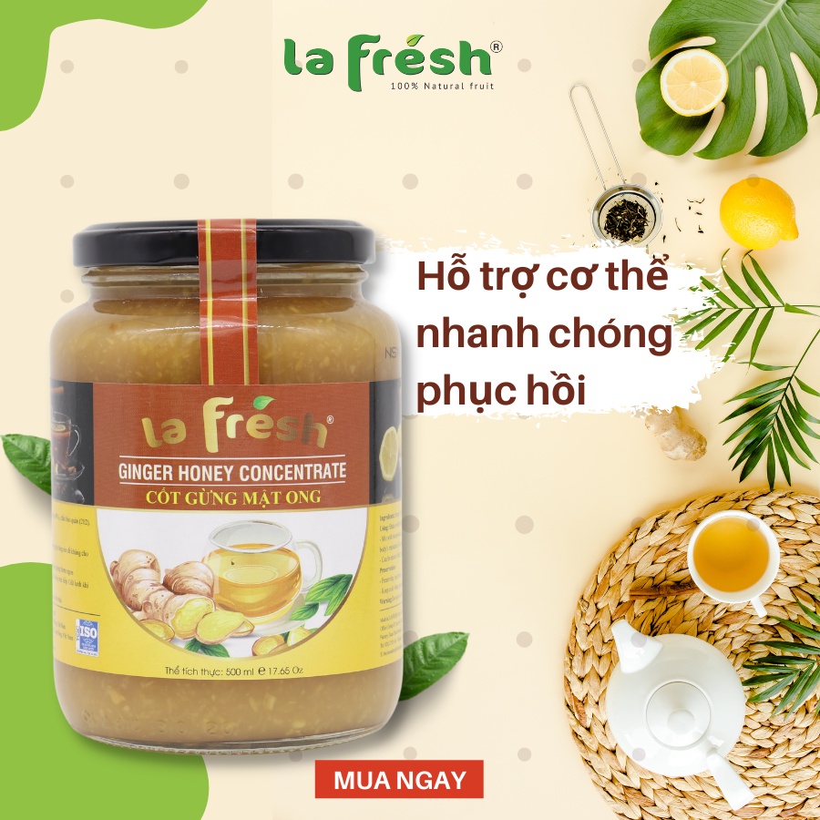 Nước Cốt Gừng Mật Ong LaFresh Đà Lạt - Chai 1kg