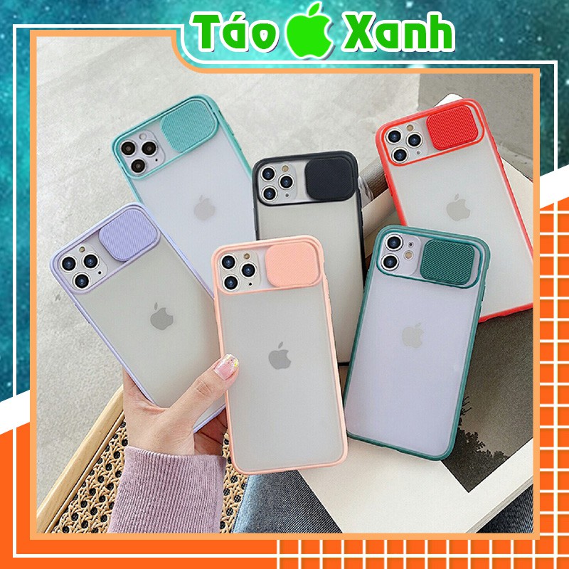 Ốp Iphone - Ốp Nhám Trượt Camera (Ốp Nắp Trượt Thế Hệ Mới) (xả hàng)