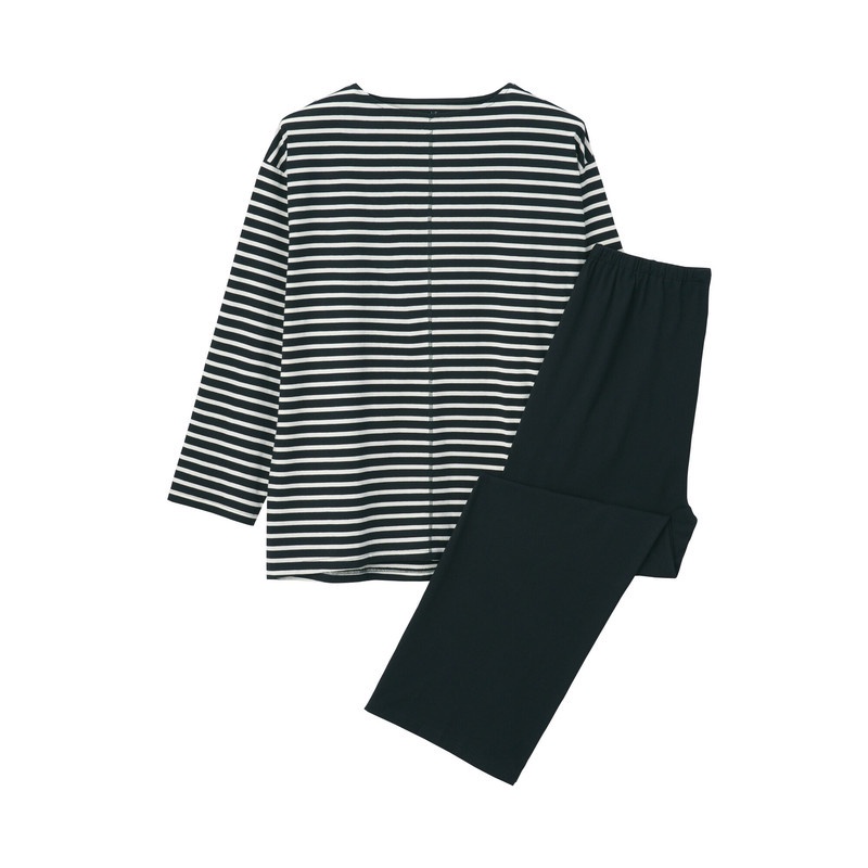 Muji Bộ Pyjama Nam Không Đường May Sườn Vải Jersey !
