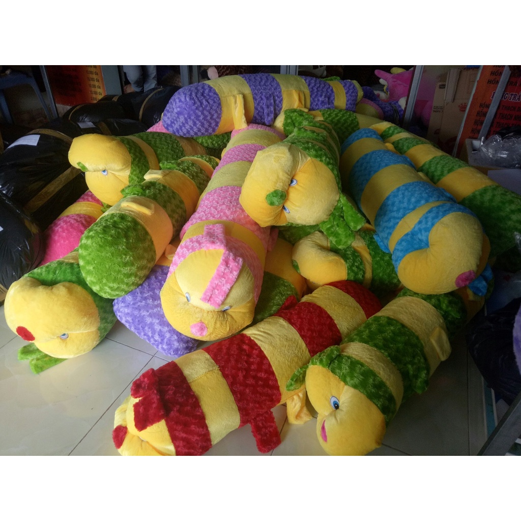 Gối ôm thú nhồi bông Sâu gấu bông 1M