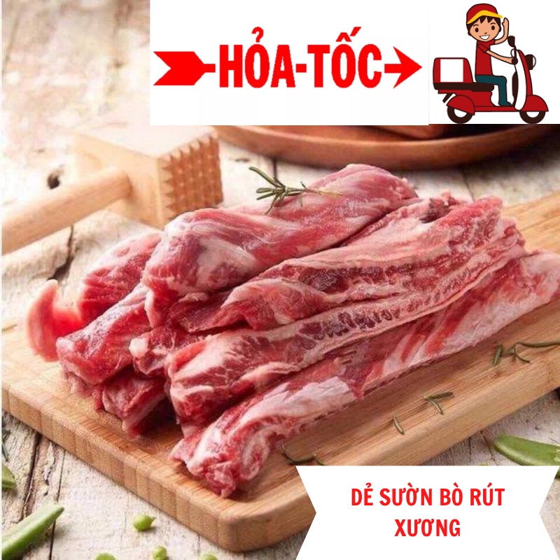 Dẻ Sườn Bò Rút Xương 1kg, Lọc Sạch M, Mềm Ngon Ngọt Thịt,  Nhập Khẩu, An Toàn Vệ Sinh Thực Phẩm