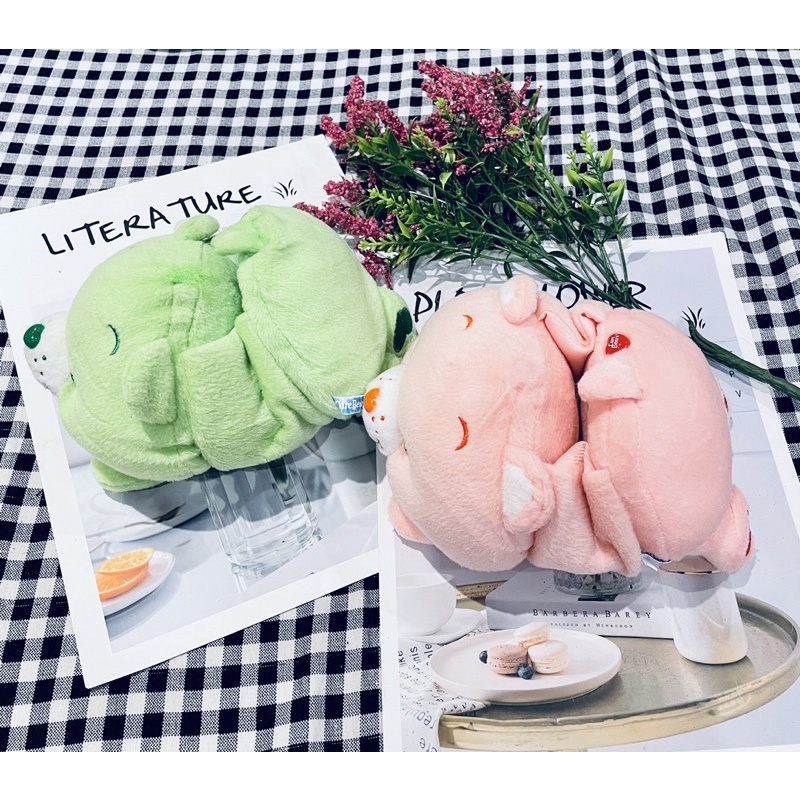 Cặp gấu bông đồ để điện thoại cắm bút co giãn gấu cầu vồng care bear 10-12cm