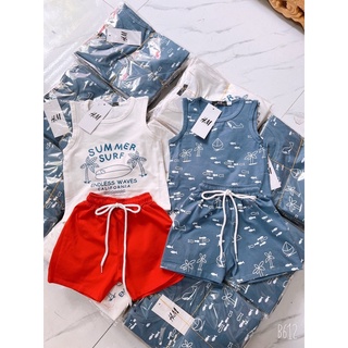 Bộ ba lỗ cotton tàu bé trai
