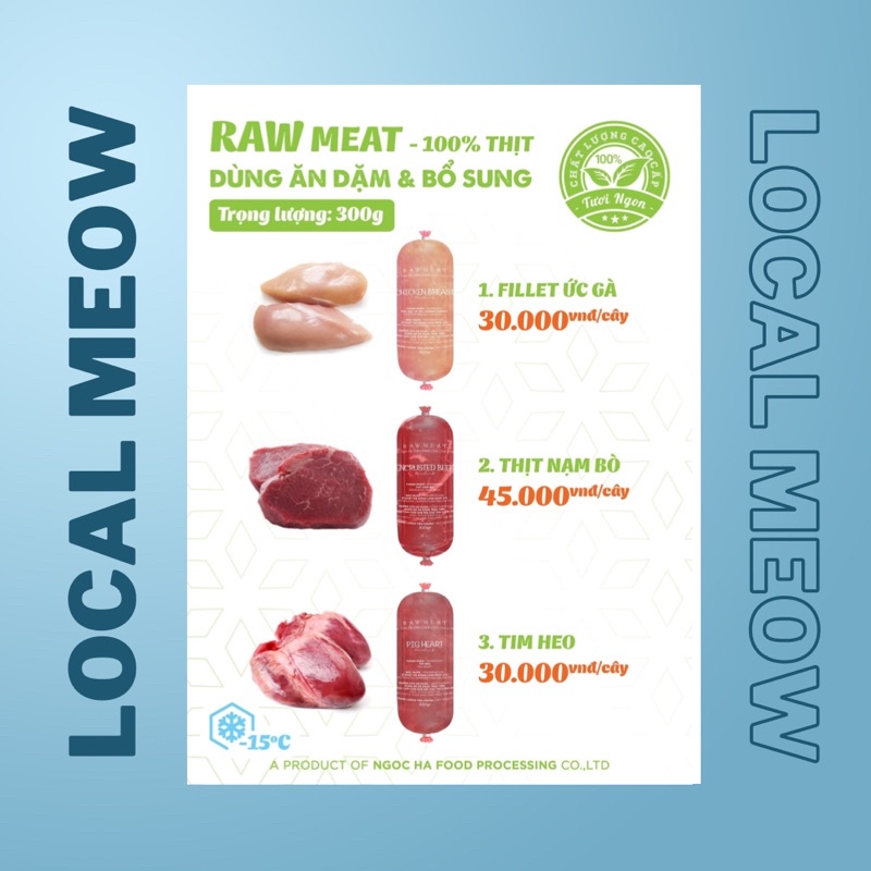 Raw Meat HI RAW! - Thực phẩm ăn dặm 100% thịt cho Mèo con