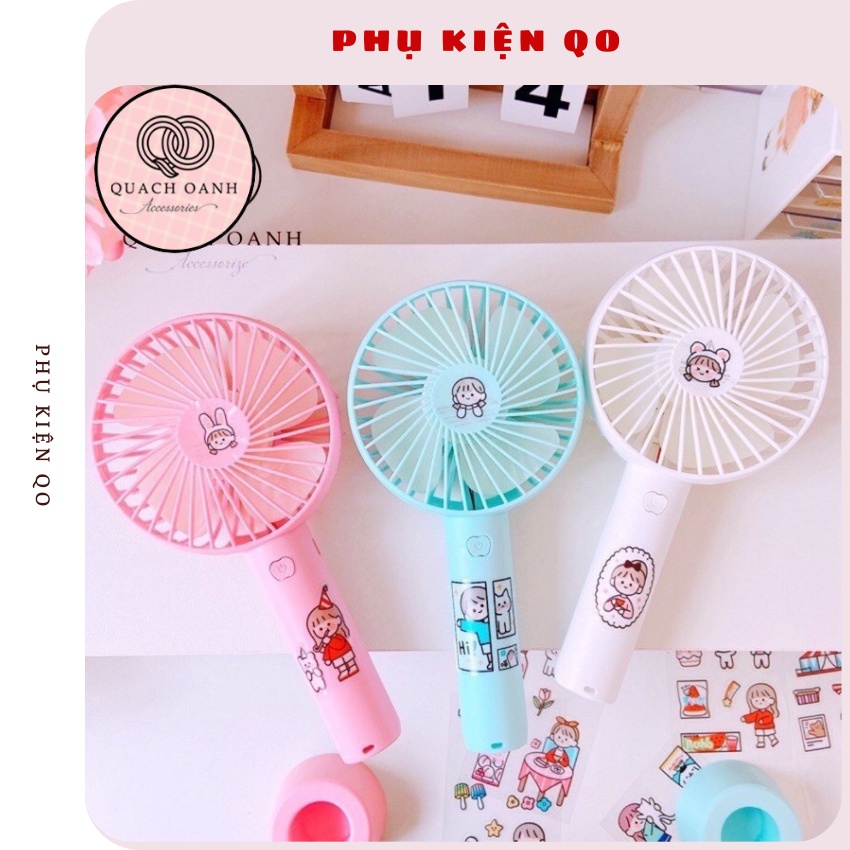 Quạt mini cầm tay sạc pin tích điện - QUAT40