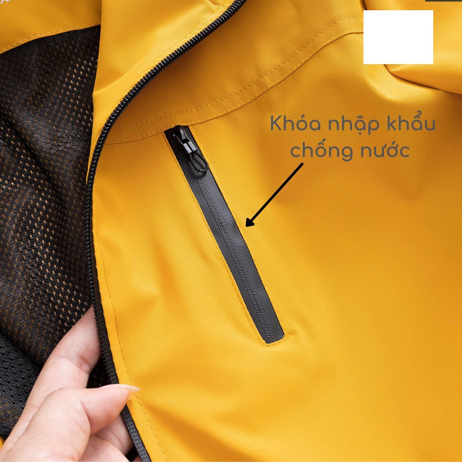 Áo Gió 3 khóa nam nữ thể thao 2 lớp kèm túi đựng loại Siêu Đẹp, Siêu Bền - Chống Nước - Chống Nắng | BigBuy360 - bigbuy360.vn