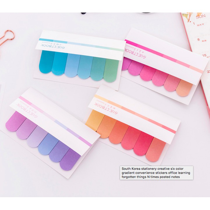 SET NOTE/BOOKMARK GUESTBOOK OMBRE SIÊU CUTE