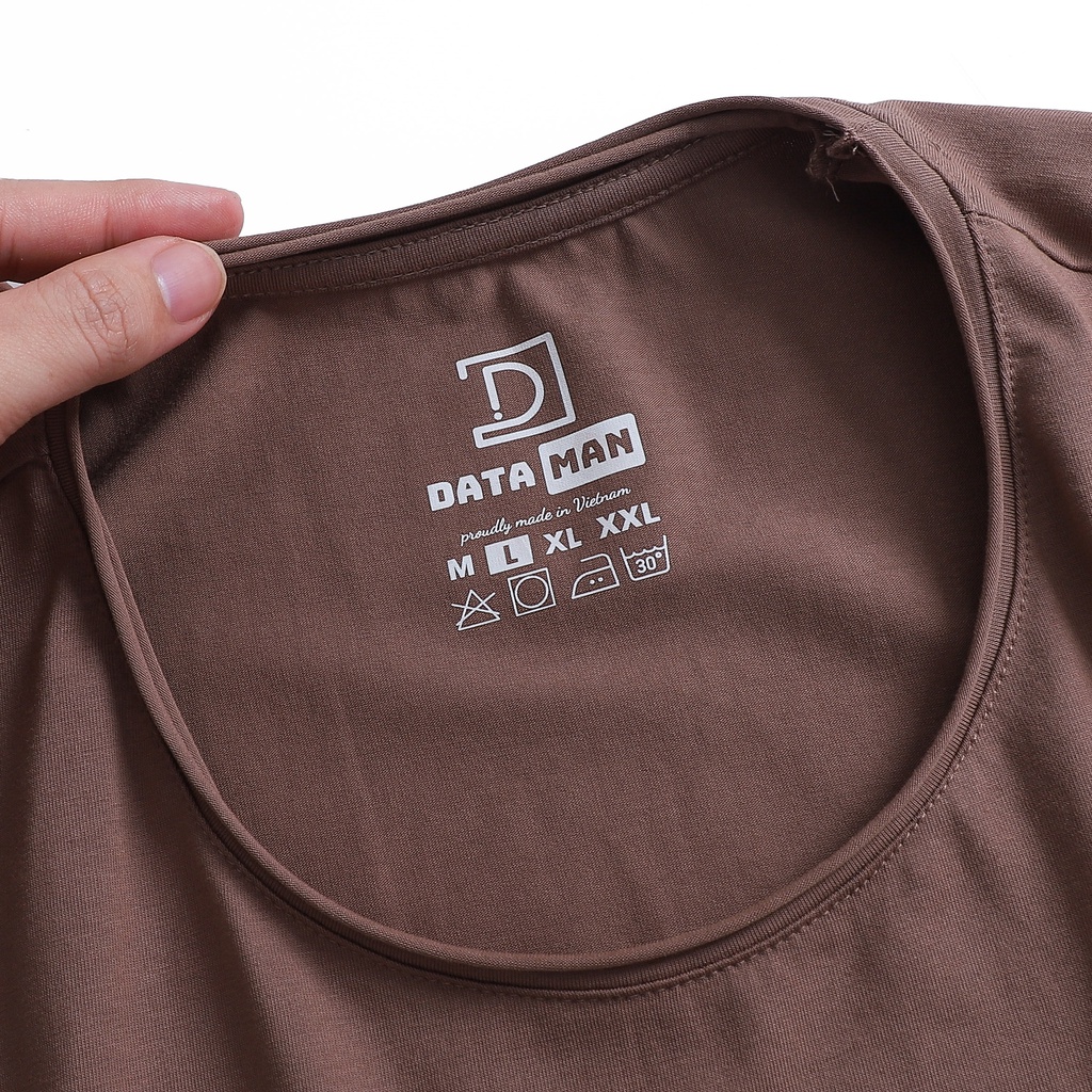 Áo thun TANKTOP nam DATAMAN, ngực thêu chữ Man, cổ tròn, form oversize, chất cotton co giãn 4 chiều- TANKTOPDT22-01