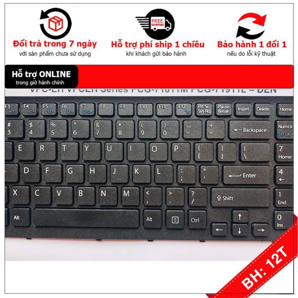 [BH12TH] Bàn Phím Laptop SONY VPC-EH VPCEH Series PCG-71811M PCG-71911L Đen Hàng Mới 100% Bảo Hành 12 Tháng Toàn Quốc