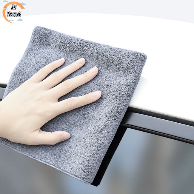 Khăn Lau Xe Hơi Hai Mặt Sợi Nhung San Hô Dày Dặn Thấm Hút Nước Mạnh
