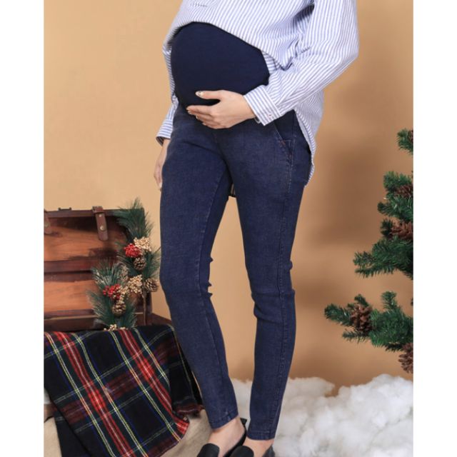 Quần jean bầu siêu xinh cho mẹ bầu có video cận chất