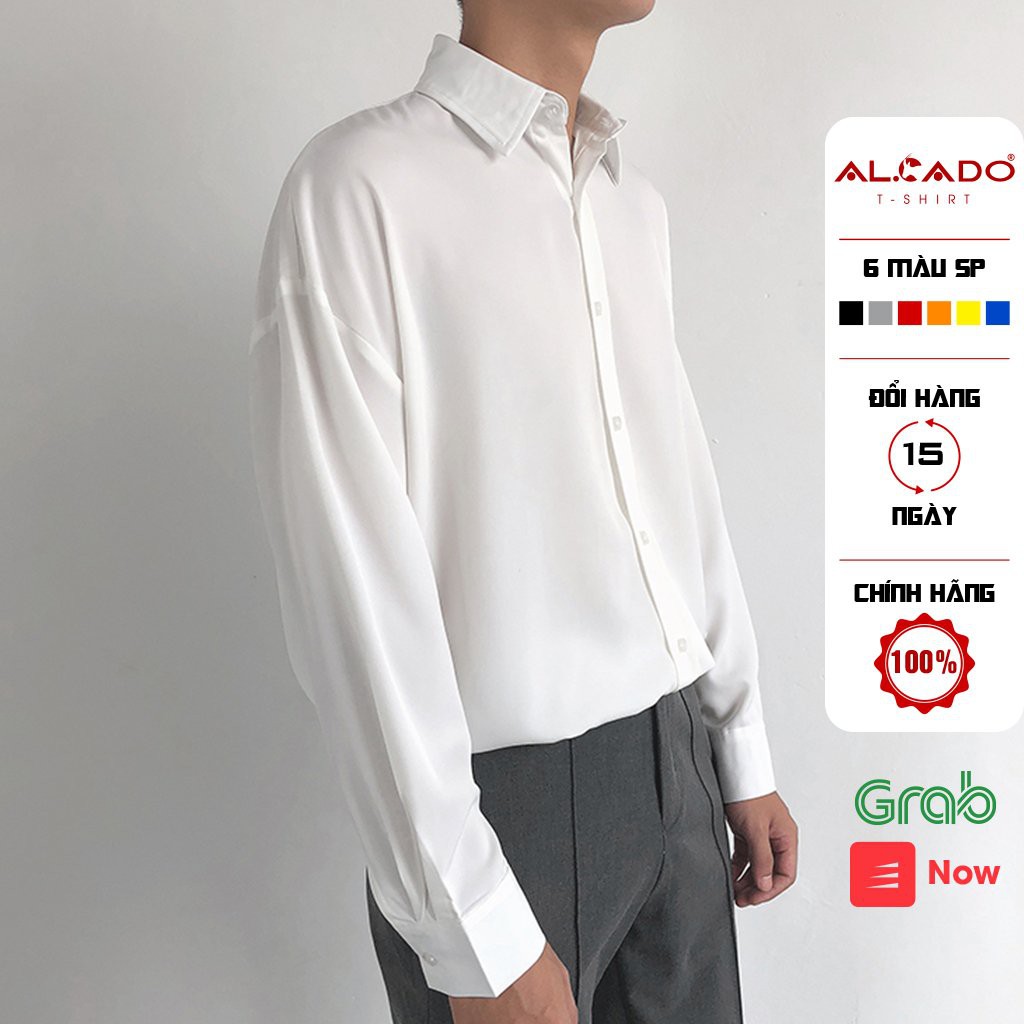 Áo sơ mi tay dài dáng rộng phong cách thời trang Hàn Quốc cho nam
