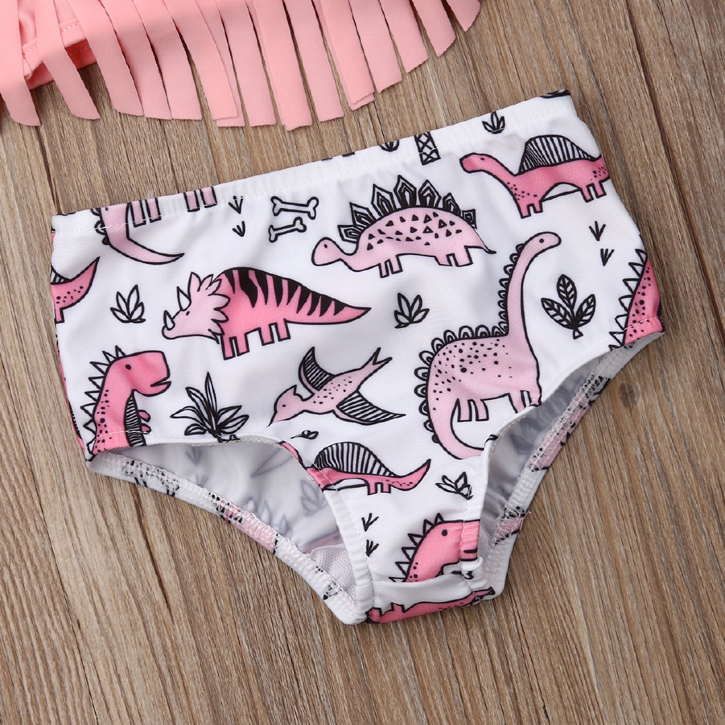 Set bikini phối tua rua xinh xắn cho bé gái