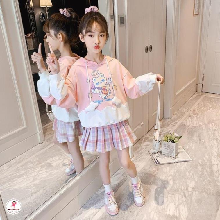 Đầm đẹp cho bé gái lớn 7 8 9 10 11 12 tuổi ☑️ Váy dài tay mùa thu đông cho bé gái mập 25kg 35kg 40kg 45kg