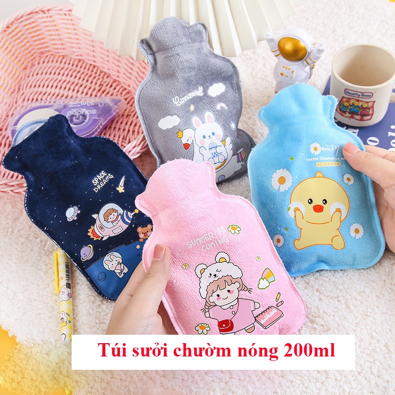 Túi chườm nóng giảm đau bụng kinh cho nữ, Túi sưởi chườm ấm bụng giữ ấm chân tay 200ml
