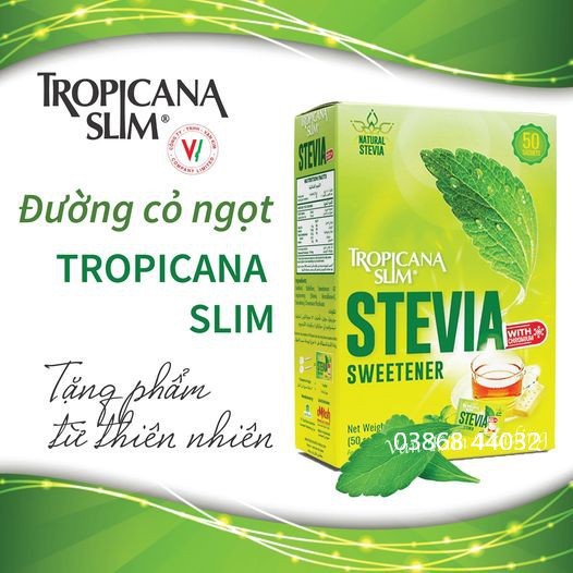 Set 3 Gói Đường Ăn Kiêng Tropicana Slim Chiết Xuất Từ Lá Cỏ Ngọt - Nhập Khẩu Indonesia