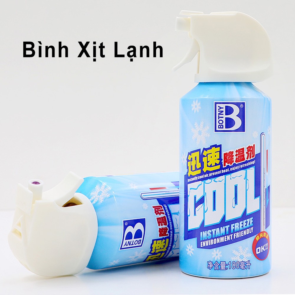 Bình xịt làm lạnh tức thì, xịt mát cơ thể, làm mát yên xe, ghế ngồi ô tô an toàn 260ml (ảnh thật)