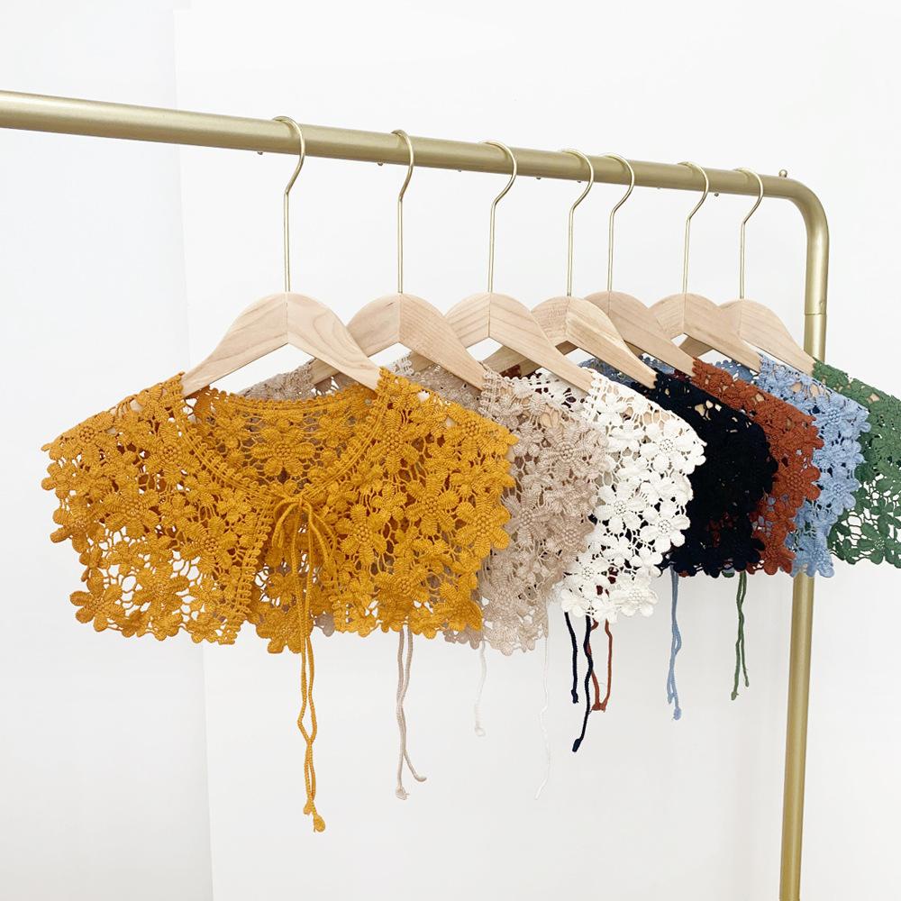 Cổ Áo Sơ Mi Giả Bằng Cotton Thêu Họa Tiết Phong Cách Vintage