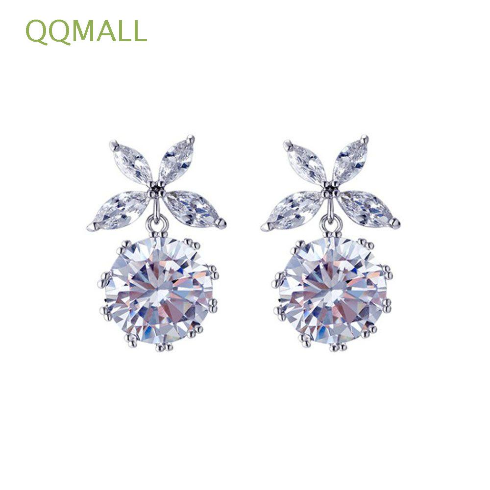 Khuyên Tai Thả Lủng Lẳng Thanh Lịch Chống Dị Ứng Cho Nữ|Trang Sức Zircon Sáng Bóng