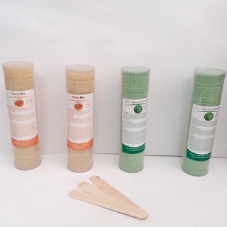 Sáp wax lông dạng khoanh cao cấp 500gr wax lông cực sạch , tặng kèm 10 que wax