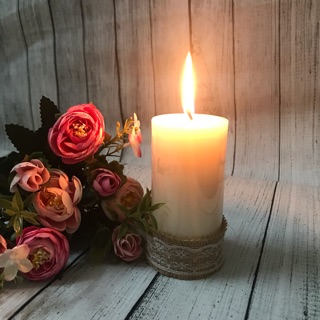 Combo 20 nến trụ trắng 10*5