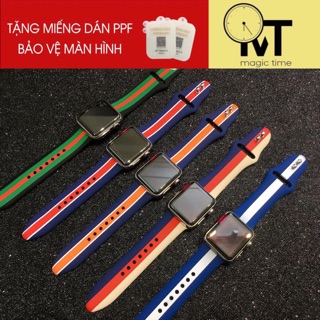 Dây Apple Watch Cao Su Kẻ Sọc Thế Hệ Mới