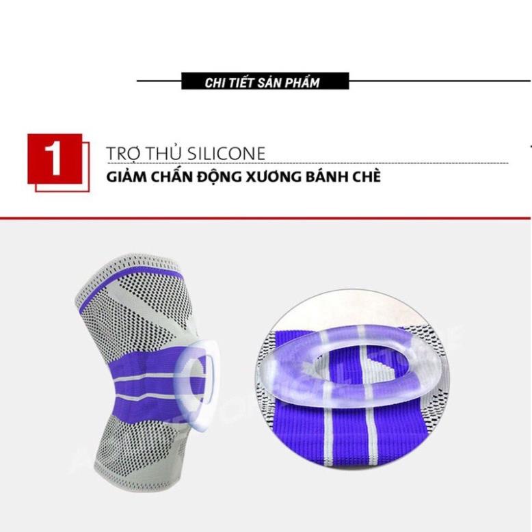 Đai Băng Gối Knee Support,đai Bó Gối Thể Thao Silicon Cao Cấp,có 2 Lò Xo Trợ Lực Hỗ Trợ Chơi Thể Thao