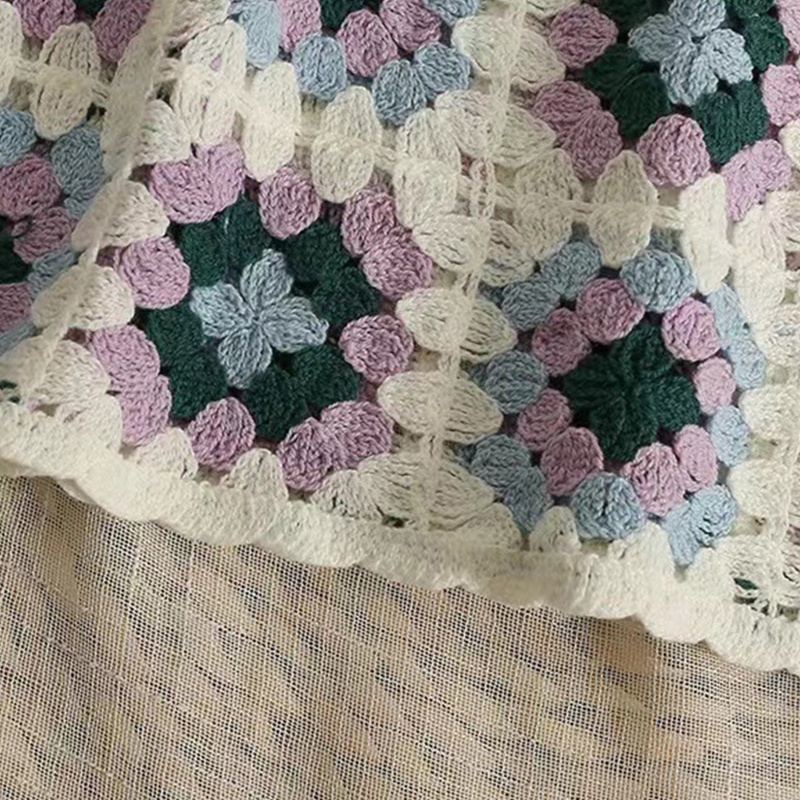 Brroa Áo Croptop Dệt Kim Không Tay Họa Tiết Kẻ Sọc Nhiều Màu Sắc Phong Cách Dân Tộc Đi Biển Cho Nữ Cov