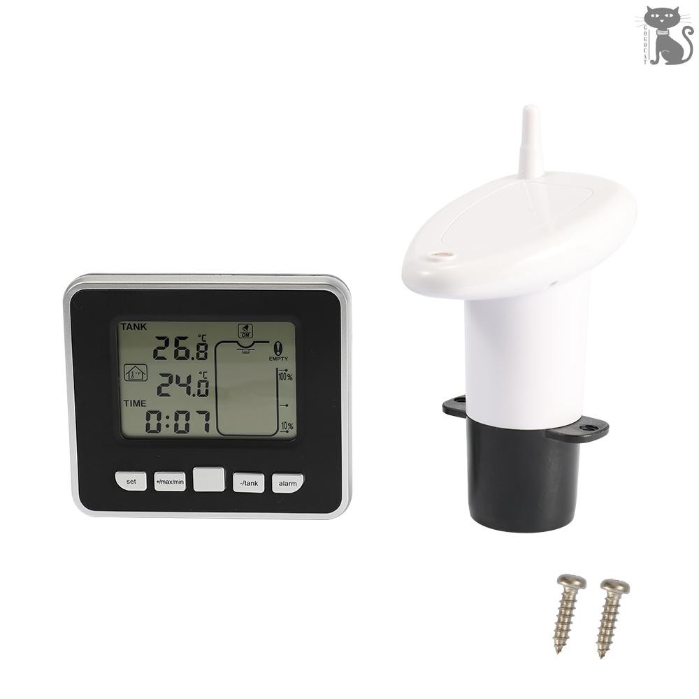 COD☆ Ultrasonic Water Tank Liquid Depth Level Meter Sensor with LCD Display
