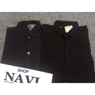 Áo sơ mi nam vải lụa Navi body nút bấm