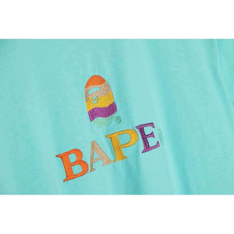 Summer New BAPE T-shirts Blue White Casual O-Neck Simple Fashion Men Woman Cotton Tshirt A Bathing Ape Short Sleeve