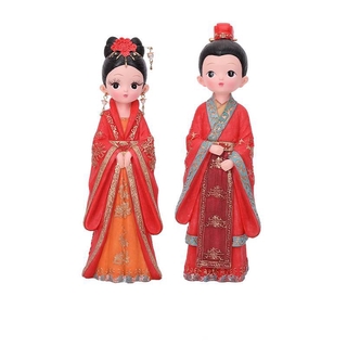 Mô Hình Búp Bê Cô Dâu Chú Rể Phong Cách Cổ Điển Trang Trí Đám Cưới