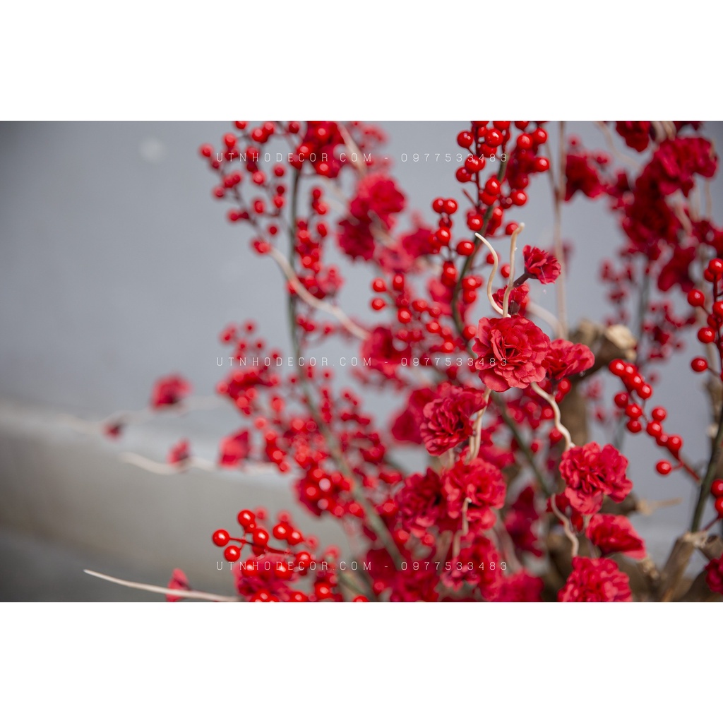 Cành đào râu trang trí tết chiều dài 100CM
