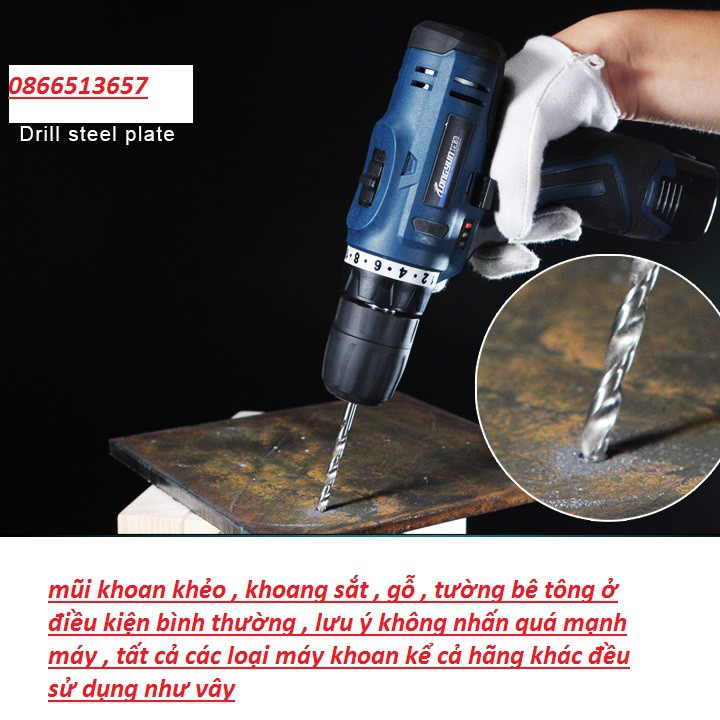 máy khoan pin chính hãng lomvum 2pin