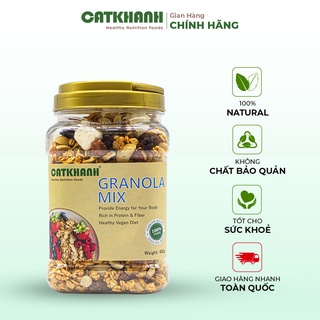 Hạt Dinh Dưỡng Granola Mix Organic Yến Mạch, Mật Ong, Nho Khô Tốt Cho Sức Khỏe Hủ 200g/ 400g