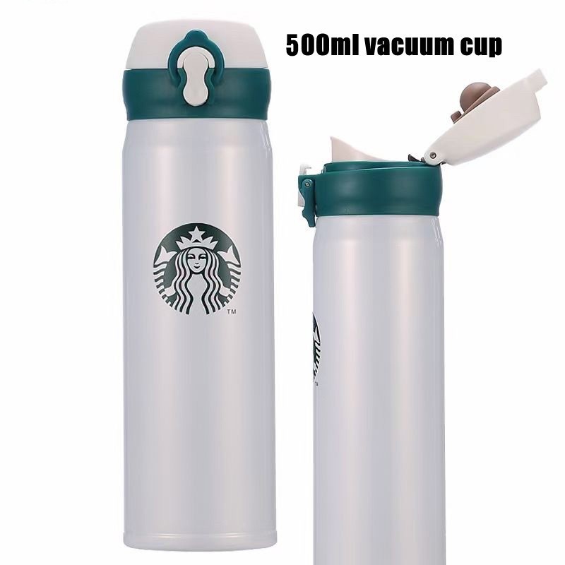 Bình nước giữ nhiệt 500ml starbucks cute chất liệu thép không gỉ 304 XIAOMIMI.VN PVN17508