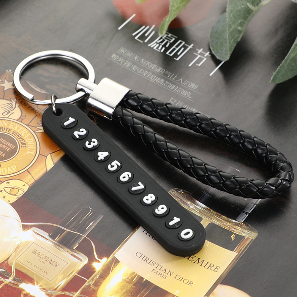 Móc gắn chìa khóa mặt dây có thể đổi biển số thú vị cho unisex