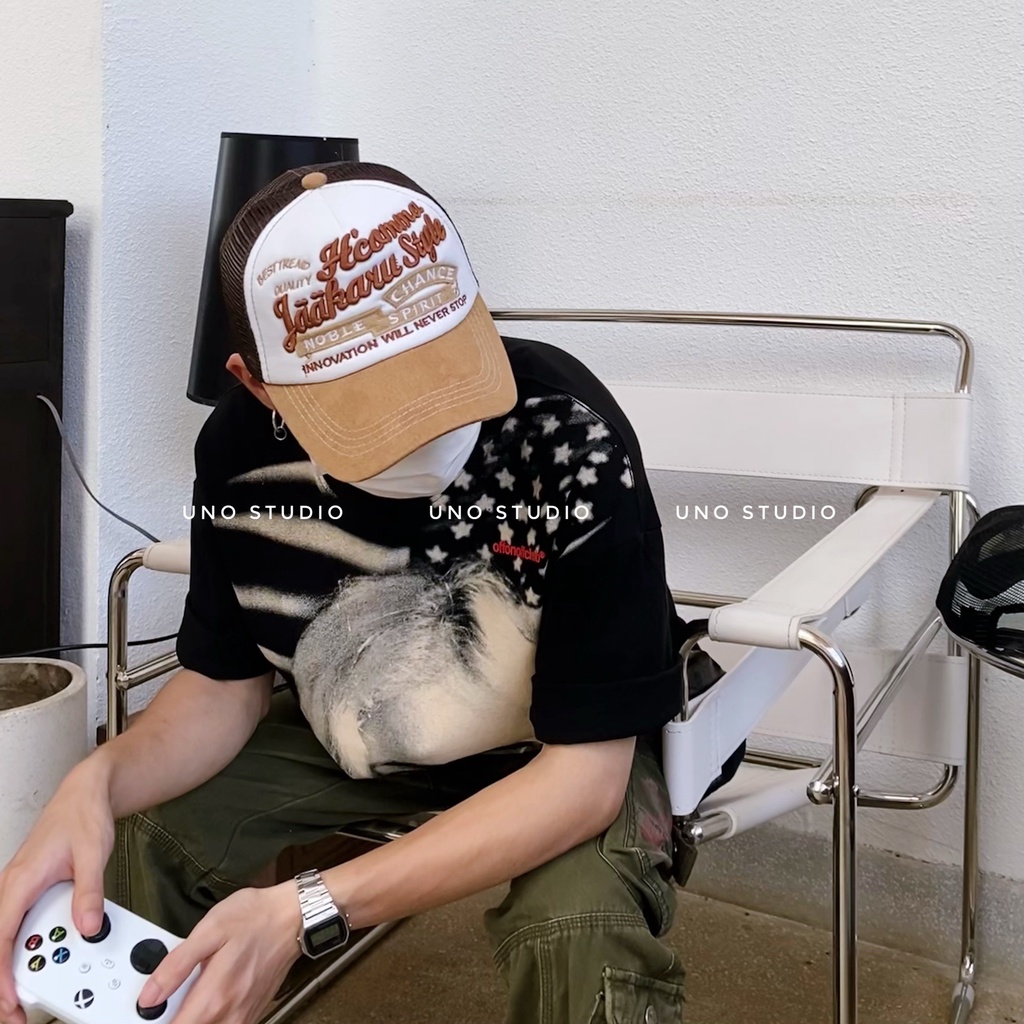 Mũ, nón lưỡi trai, nón trucker thêu chữ thời trang form cứng cáp phong cách retro vintage