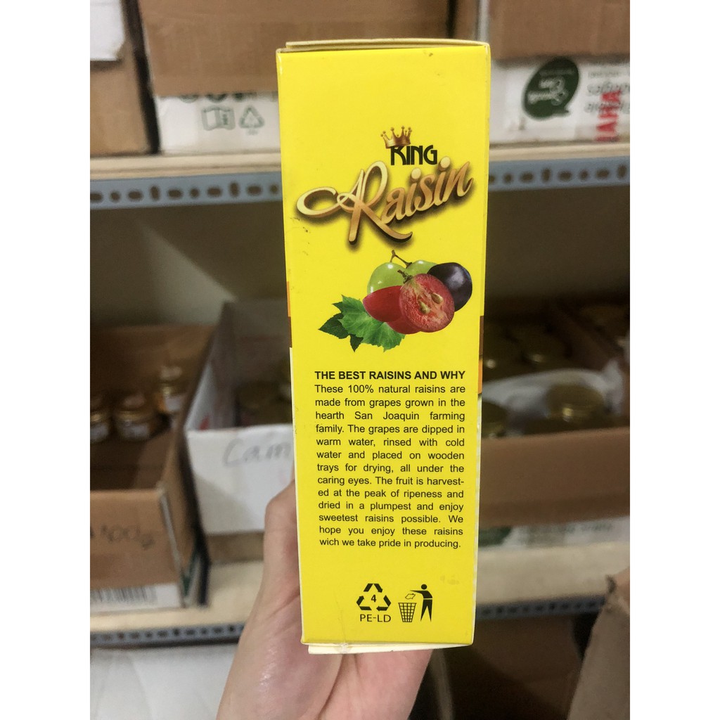 NHO KHÔ RAISINS QUEEN KING HỘP GIẤY 150GR
