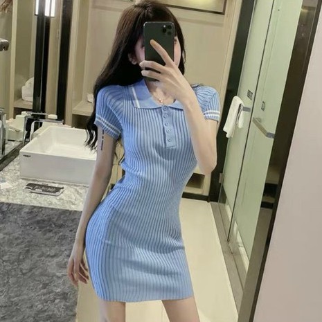 [Mã SKAMA06 giảm 8% tối đa 50K đơn 250K] Váy len body viền hàng Quảng Châu