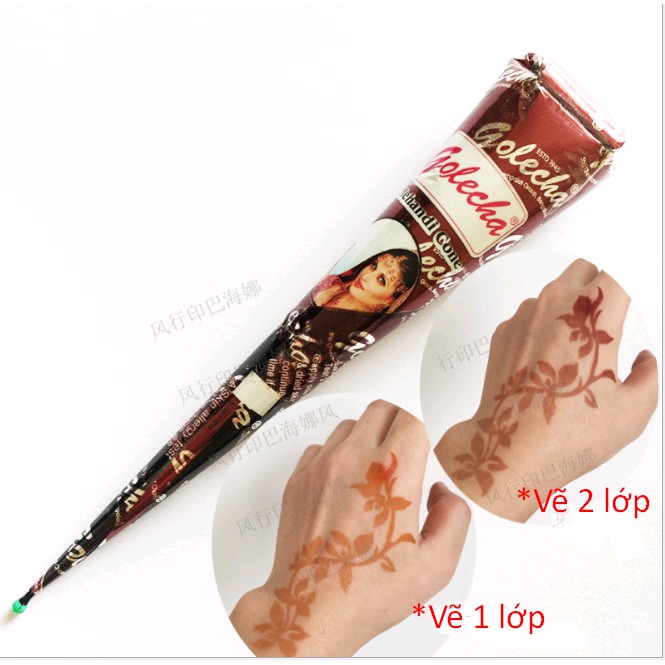 MỰC HENNA NGHỆ THUẬT 30k 1 TUÝP + tặng 2 hình mini