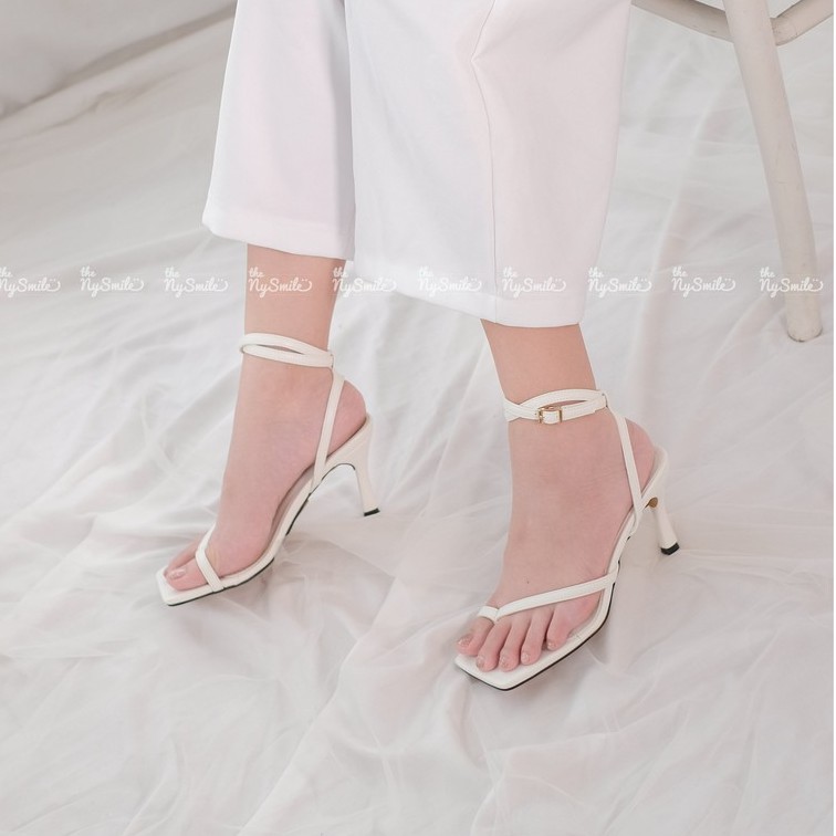 Giày cao gót xỏ ngón 7cm - THE NYSMILE - Gót nhọn công sở quấn cổ - OFIT
