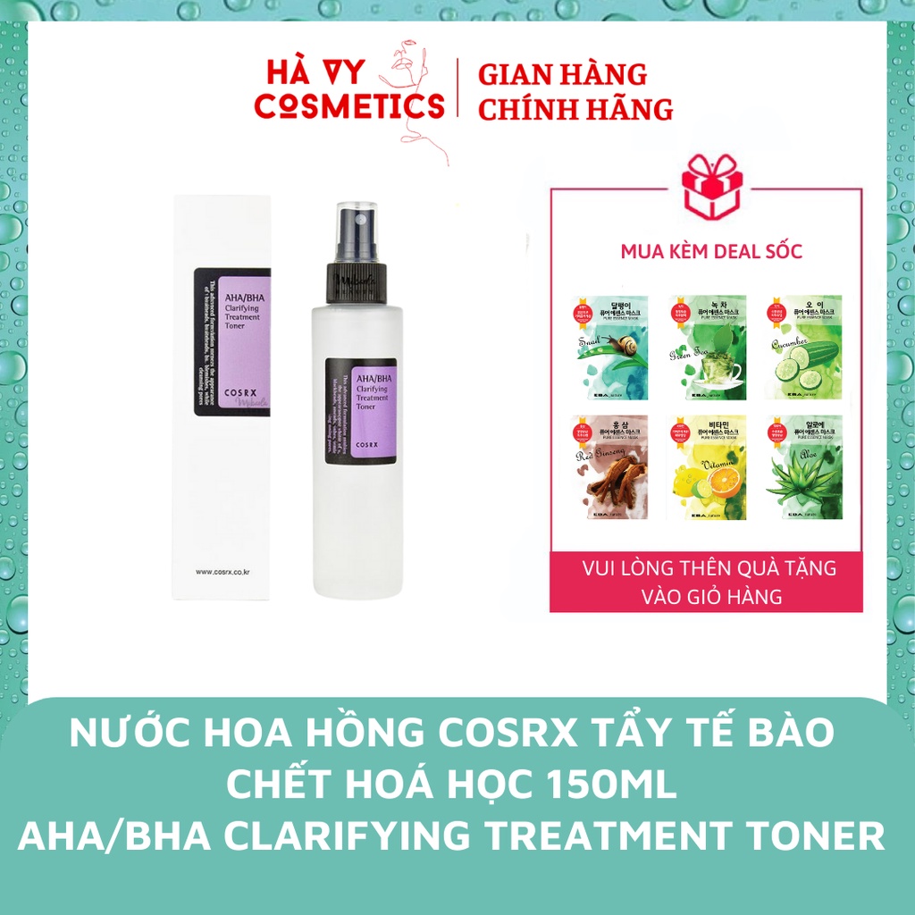 Nước Hoa Hồng Cosrx Tẩy Tế Bào Chết Hoá Học 150ml AHA/BHA Clarifying Treatment Toner