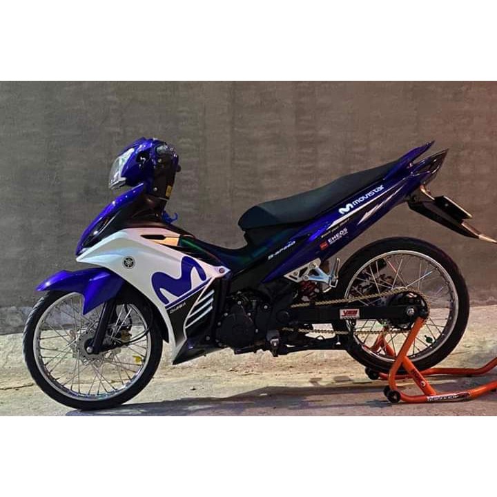 Tem trùm exciter 135 movistar xanh trắng, độ team decal xe ex dán đời 2011-2014